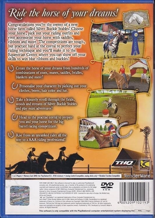 Lets Ride Silver Buckle Stables - PS2 (B Grade) (Genbrug)